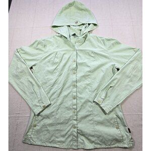 KÜHL Sierra Hoodie Shirt Women’s Large Light Green Button Down Hiking Outdoor